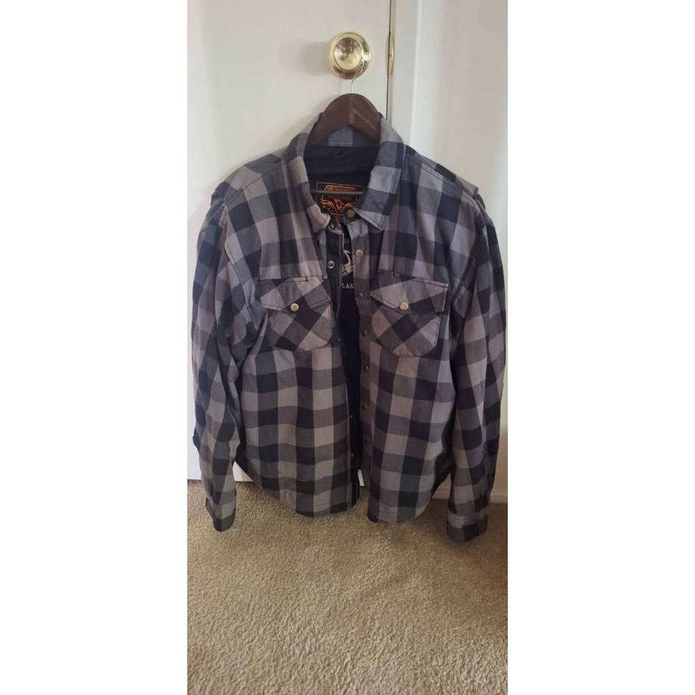 Milwaukee Leather Armored Flannel Biker Shirt